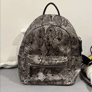 MCM Snake Print Backpack